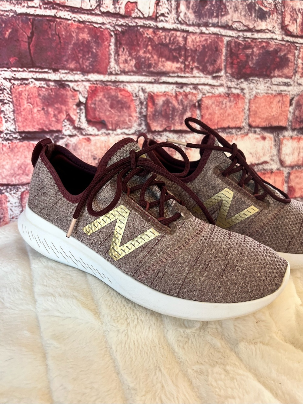 New Balance FuelCore Coast v4 Maroon Gold Sneakers